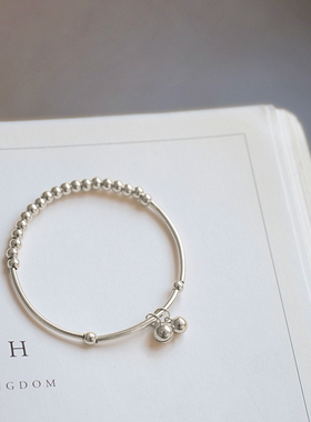 原创简约小清新纯银极细