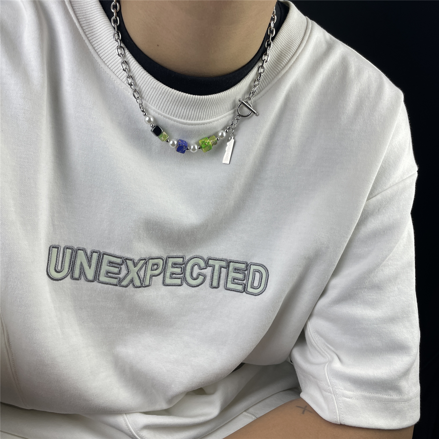 原创设计'时之预言'拼接珍珠项链