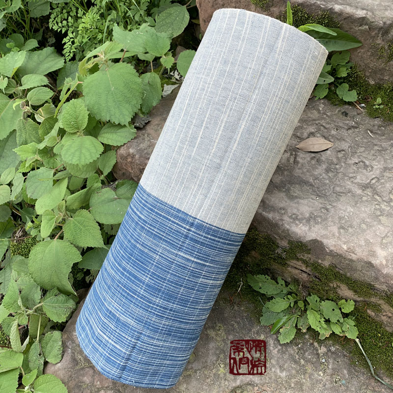 纯手工植物染色布门帘5cm茶席图片