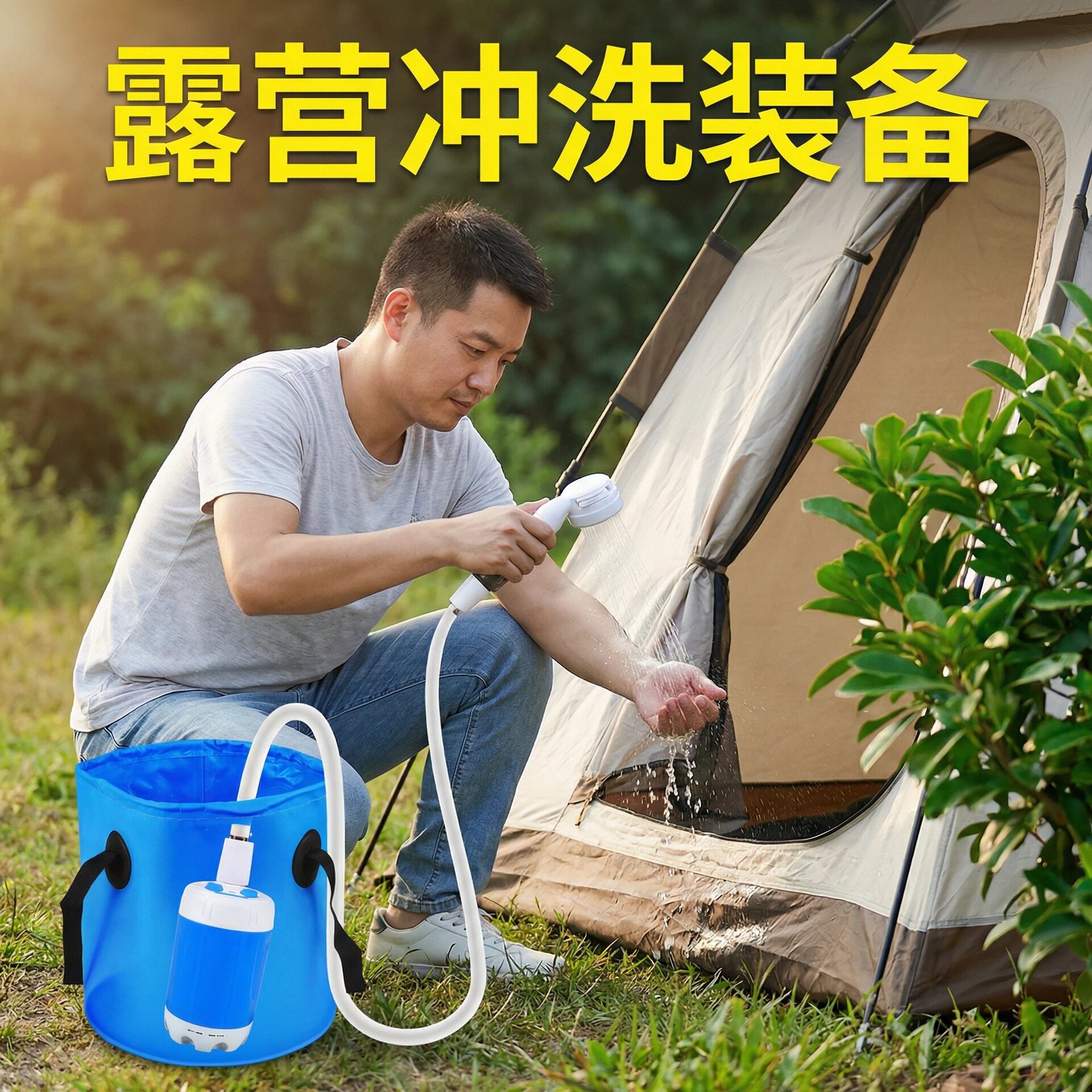 洗澡神器户外宿舍家用移动便携式淋浴器简易电动抽水花洒自吸水泵