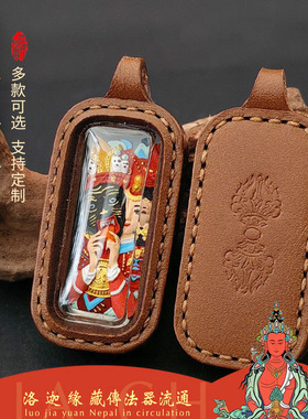 黄财神五爷药师莲师狐仙六臂玛哈嘎啦黑财神立体彩绘擦擦唐卡吊坠