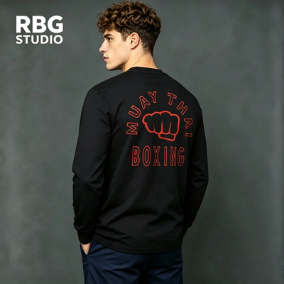 RBG'S 拳击Boxing长Tee 泰拳长袖T恤 秋冬全棉运动/训练/日常上衣