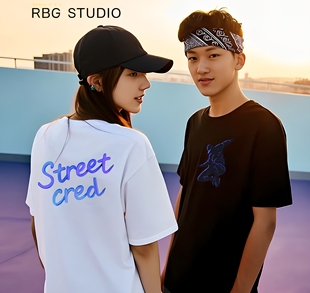 RBGSTUDIO2025新款潮流街舞“street cred”短袖T恤Breaking男女