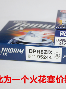 NGK铱金火花塞DPR8ZIX适配鑫源400 440 650六天周末风银瓶棍王X5