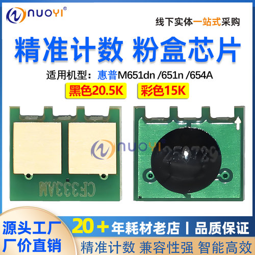 适用M651n/654A粉盒计数芯片