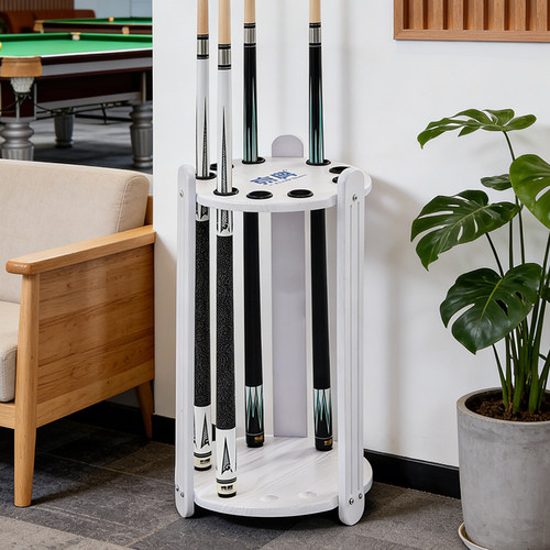 台球杆放置架台球厅9孔白落地