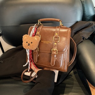 真皮手提包 百搭时尚 EUNICE EXQUISITE高级感复古双肩小背包包女款