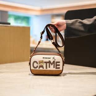 ins小众女款 日常百搭手机小方包原创设计斜挎包包通勤单肩枕头包