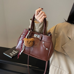 EUNICE 高级感真皮通勤斜挎包 EXQUISITE轻奢复古手提单肩包包女款