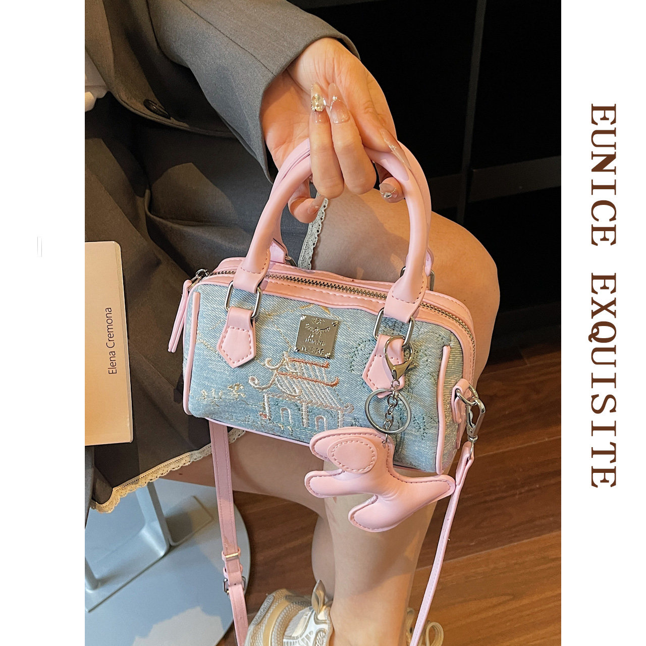 超火精致波士顿包包女款高级感时尚刺绣枕头包单肩斜挎手提小拎包,箱包皮具/热销女包/男包,通用款女包,淘宝优惠券,粉丝福利购,淘宝优惠卷