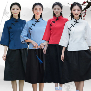 民国上海滩五四学生旗袍裙毕业拍照新款2026晚会小品话剧演出服装