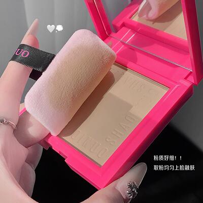 SHAQINUO柔焦控油定妆粉饼补定妆不卡粉细腻服帖自然哑光提亮控油