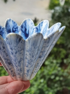 珈可定制孔雀蓝花瓣滤纸杯V60滤杯陶瓷滤杯手冲咖啡滤杯