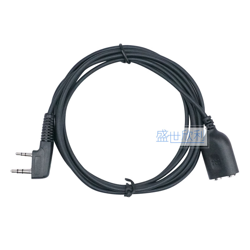 K头手咪延长线 1.8米 对讲机耳机延长线 双孔K头转K手咪耳机线