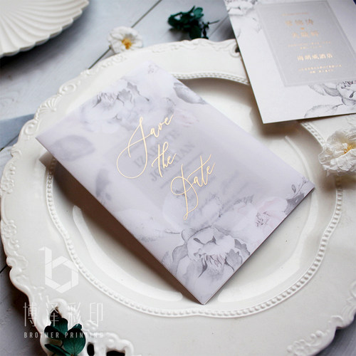 半透明封套博泽硫酸纸婚礼请柬