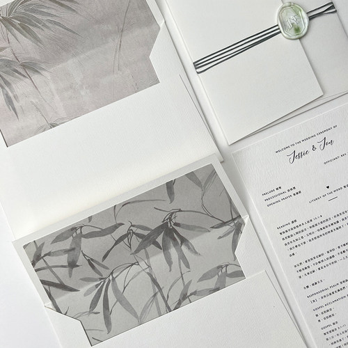 原创进口纸简约高品质信封高端