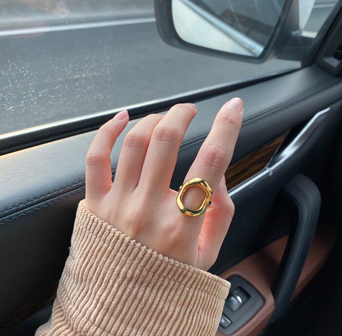 NEW WOMENS RINGS EUROPEAN AND AMERICAN STYLE STREET PHOTOGRAPHY PERSONALITY RINGS RINGS 18K GOLD RINGS