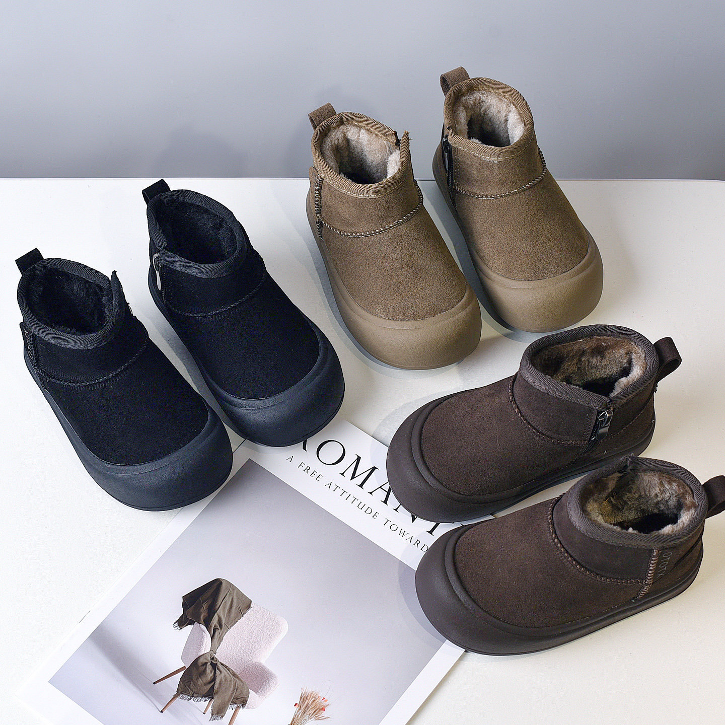 真皮防滑儿童雪地靴男女童雪地棉2025冬季新款加绒加厚宝宝大棉鞋,童鞋/婴儿鞋/亲子鞋,雪地靴,淘宝优惠券,粉丝福利购,淘宝优惠卷