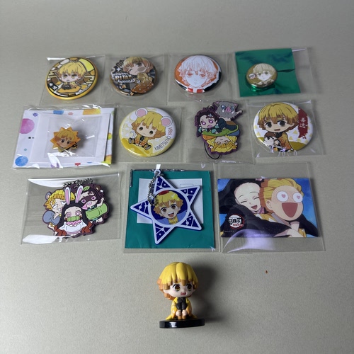 【鬼灭之刃】正版日谷中古状态吧唧挂件钥匙扣我妻善逸个人池新9