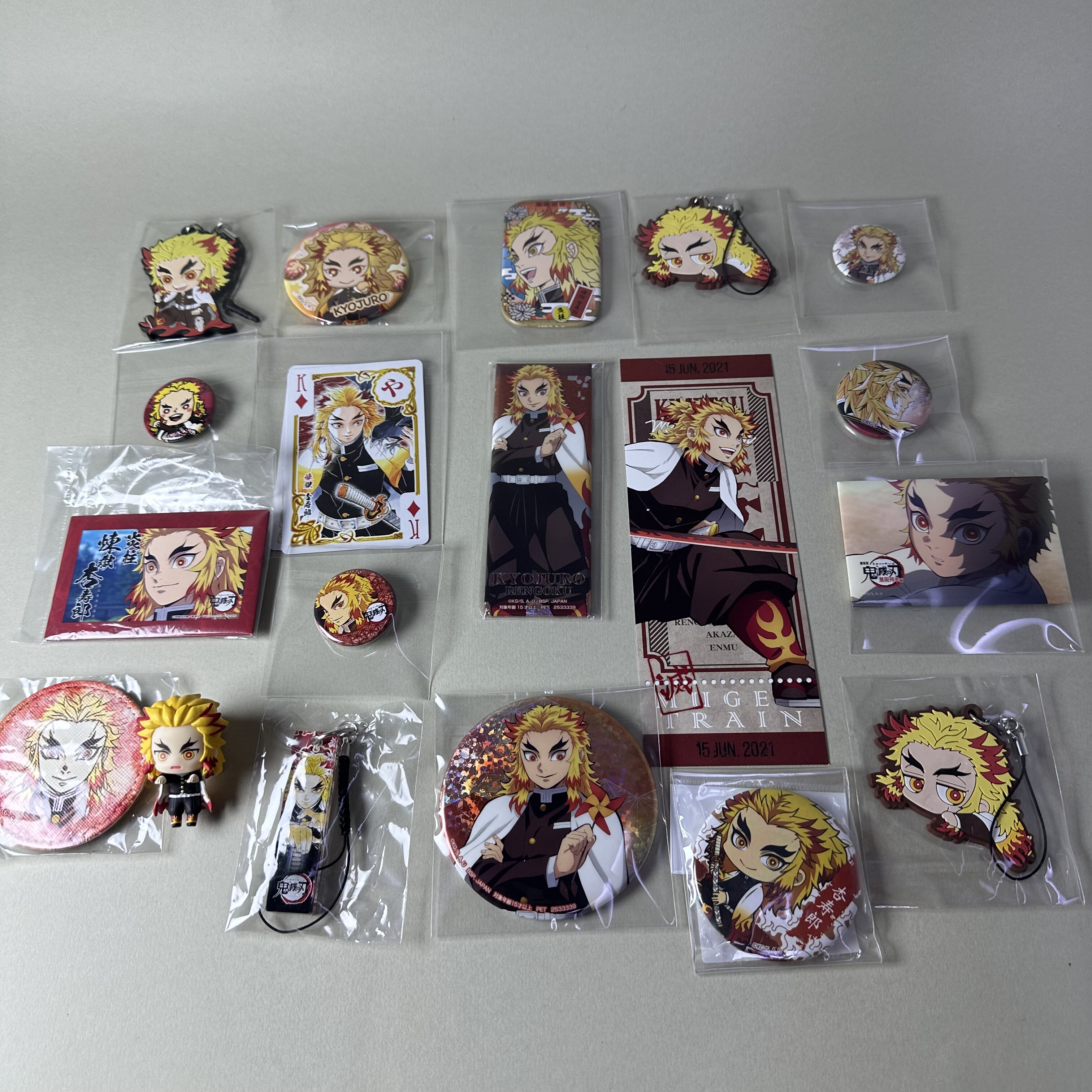 【鬼灭之刃】正版日谷动漫周边中古吧唧炼狱杏寿郎个人池新1