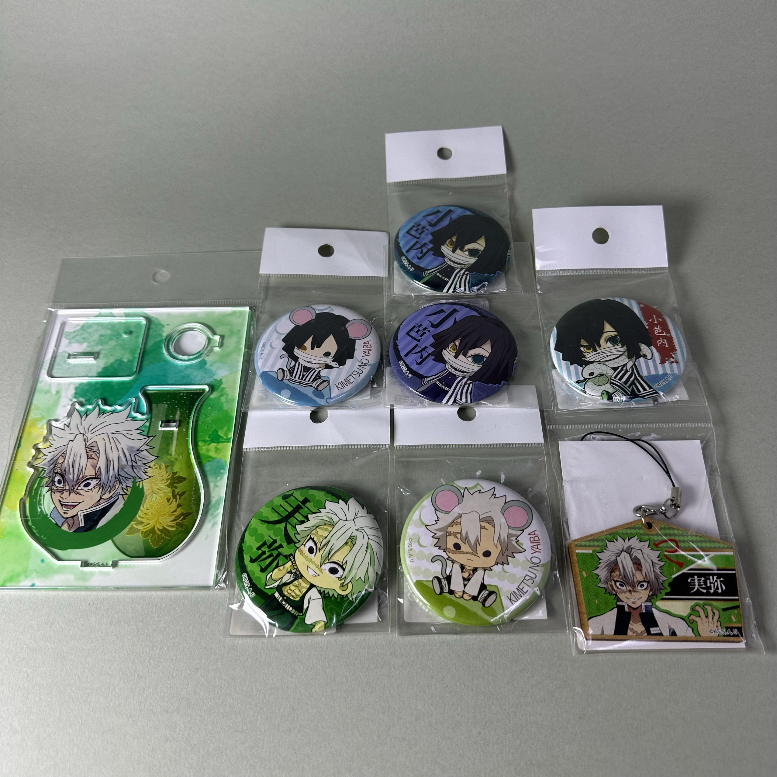 日谷现货鬼灭之刃风柱不死川蛇柱伊黑小芭内个人池吧唧立牌中古货