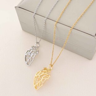 项链不掉色女夏季跨境亚马逊新款项链心脏钛钢项链小众感饰品
