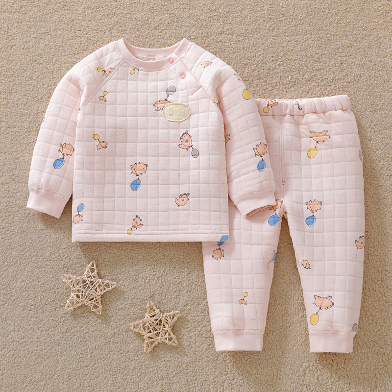 婴儿保暖内衣套装新生儿衣服宝宝加厚秋衣秋裤纯棉夹层无骨可开裆,童装/婴儿装/亲子装,内衣套装,淘宝优惠券,粉丝福利购,淘宝优惠卷