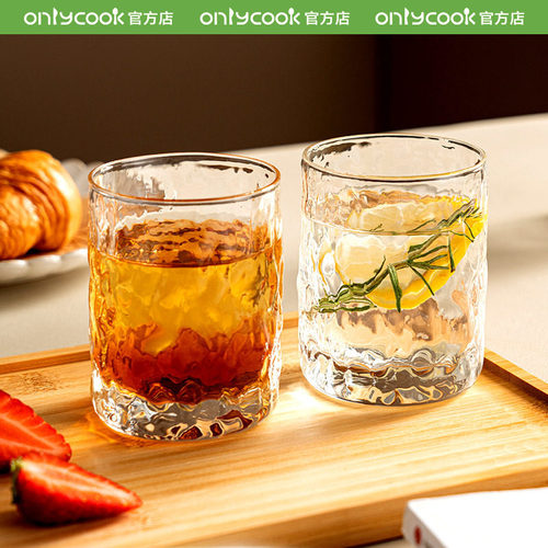 onlycook玻璃水杯透明杯子耐高温