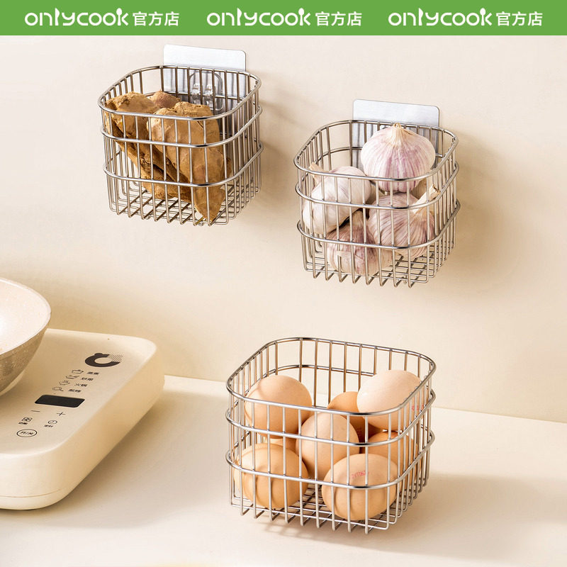 onlycook304不锈钢生姜大蒜挂篮图片