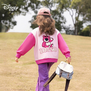 儿童运动棒球服外套上衣 新款 disney 迪士尼女童外套2025秋季