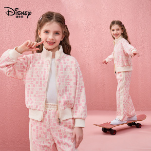 儿童休闲运动外套两件套宝宝衣服 新款 迪士尼卡通女童套装 2026春季
