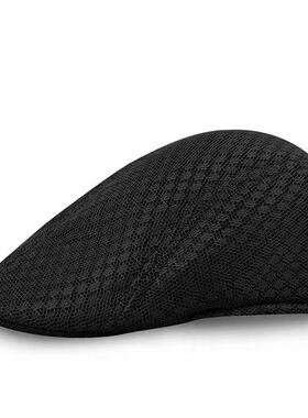 贝雷帽子男夏季薄款透气鸭舌帽潮韩版遮阳防晒前进帽女凉帽太阳帽