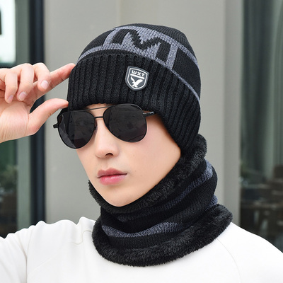 加绒加厚保暖针织冬季棉骑行帽子