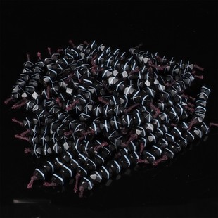 纯漏炸 6mm手链单圈 天然药师玛瑙天珠手工雕刻唐八棱珠佛珠套装