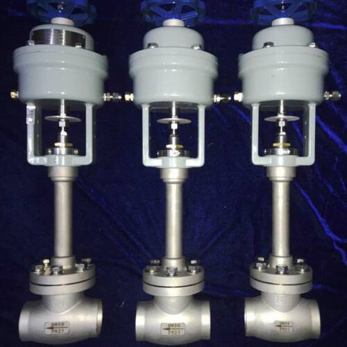 DN50成都川空分低温紧急切断阀气动阀电磁控制液氮LNG长柄256DA50