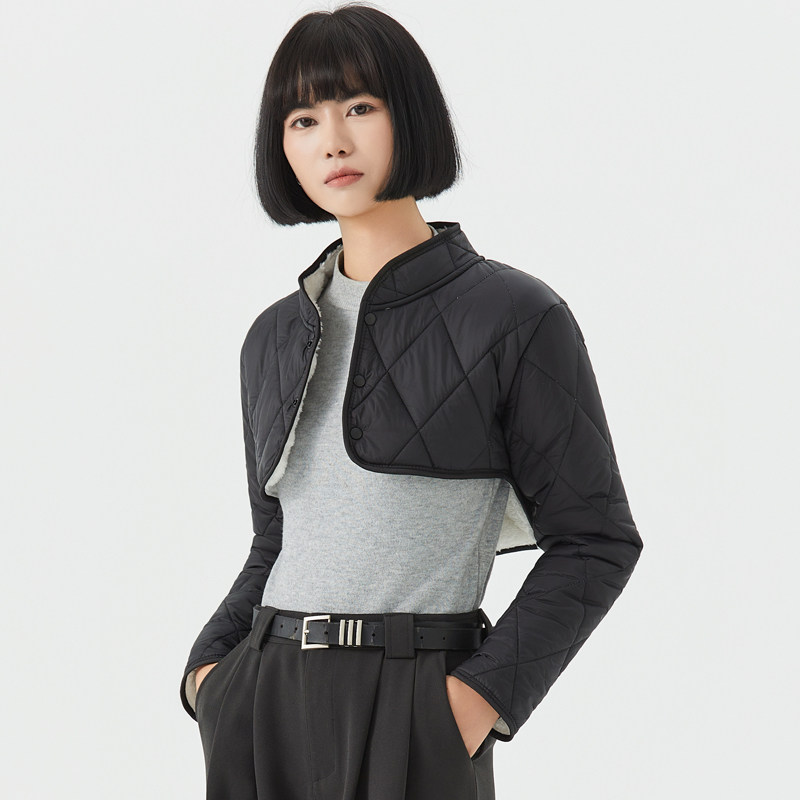2026羽绒棉马甲女短款护肩保暖