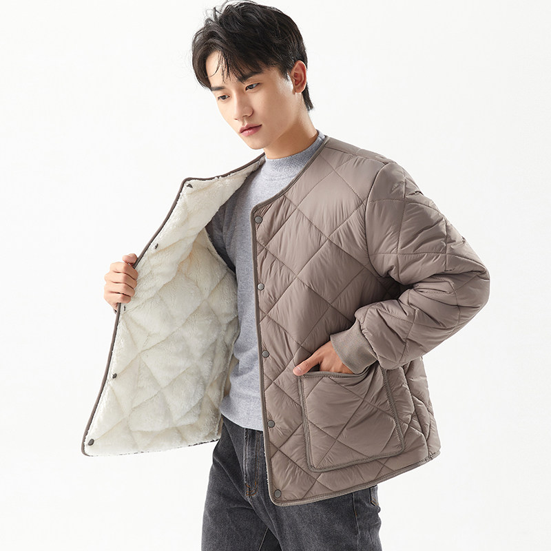 加厚加绒羽绒棉服秋冬季