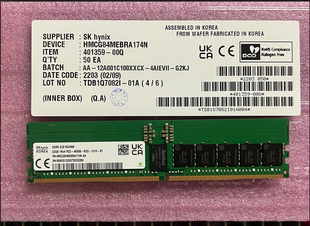 32G 16G 64G DDR5 三星SK镁光 REGECC服务器内存 5600 4800 RDIMM