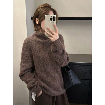 MMCDITION羊驼毛毛衣女秋冬新款