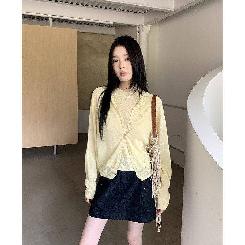 MMC DITION针织开衫女装广州十三行春季新款薄韩系高级感显瘦百搭