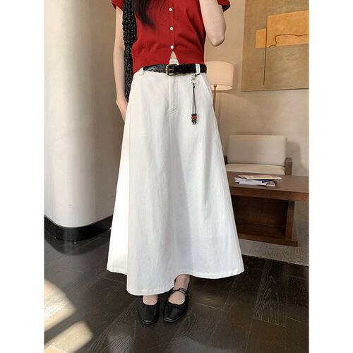 MMCDITION白色半身裙女春夏新款