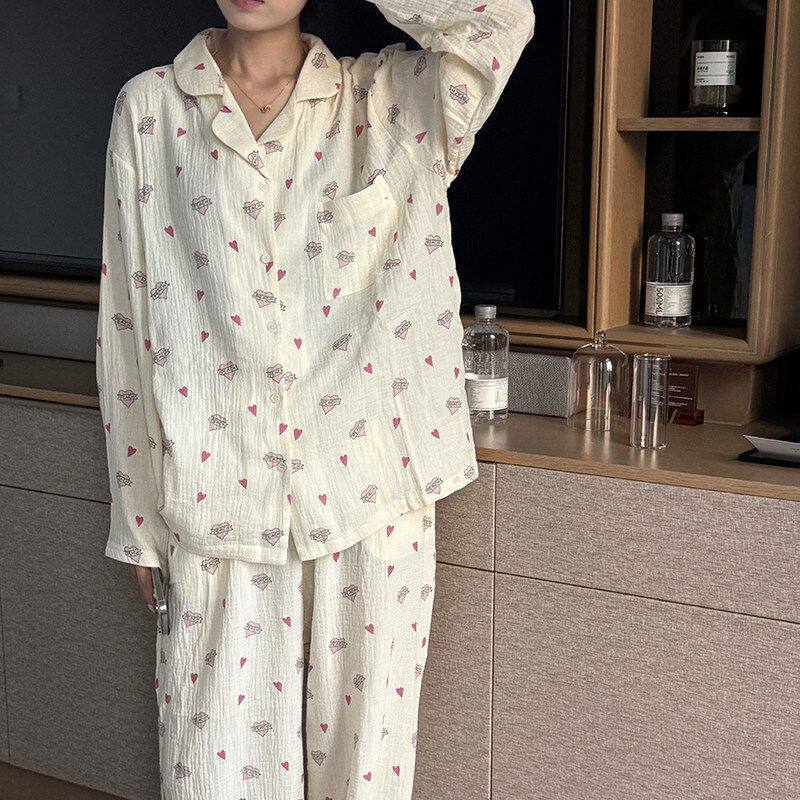 黎诺秋新款韩系透气亲肤家居服