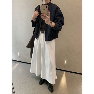 MMCDITION白色半身裙女秋季新款