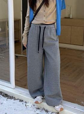 ICC 冬季宝宝绒加厚窄版运动弯刀裤遛弯休闲卫裤女广州十三行1389