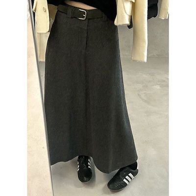 MMCDITION毛呢半身裙女秋冬新款