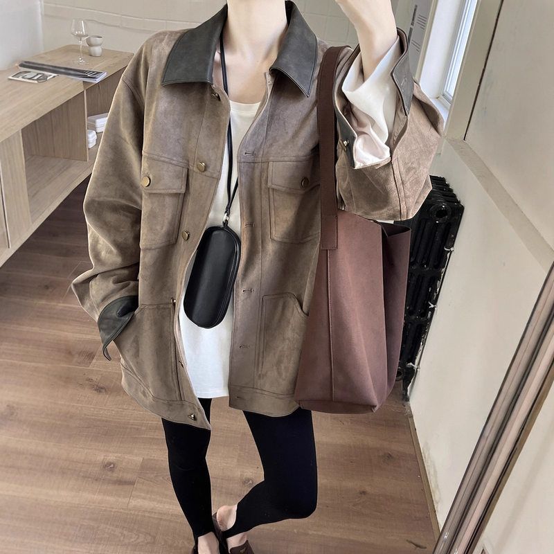 初打十三行秋冬新款美式复古上衣