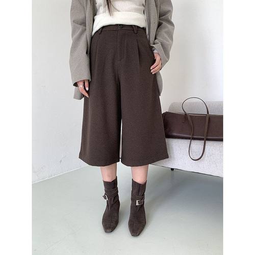 MMCDITION毛呢西装裤休闲裤女感