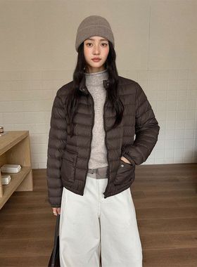 TG 保暖白鸭绒百搭羽绒服女2025冬季新款休闲立领轻便厚外套25878