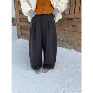 休闲裤 冬季 百搭休闲磨毛毛呢弯刀裤 MISS密思家 W699 百搭神裤