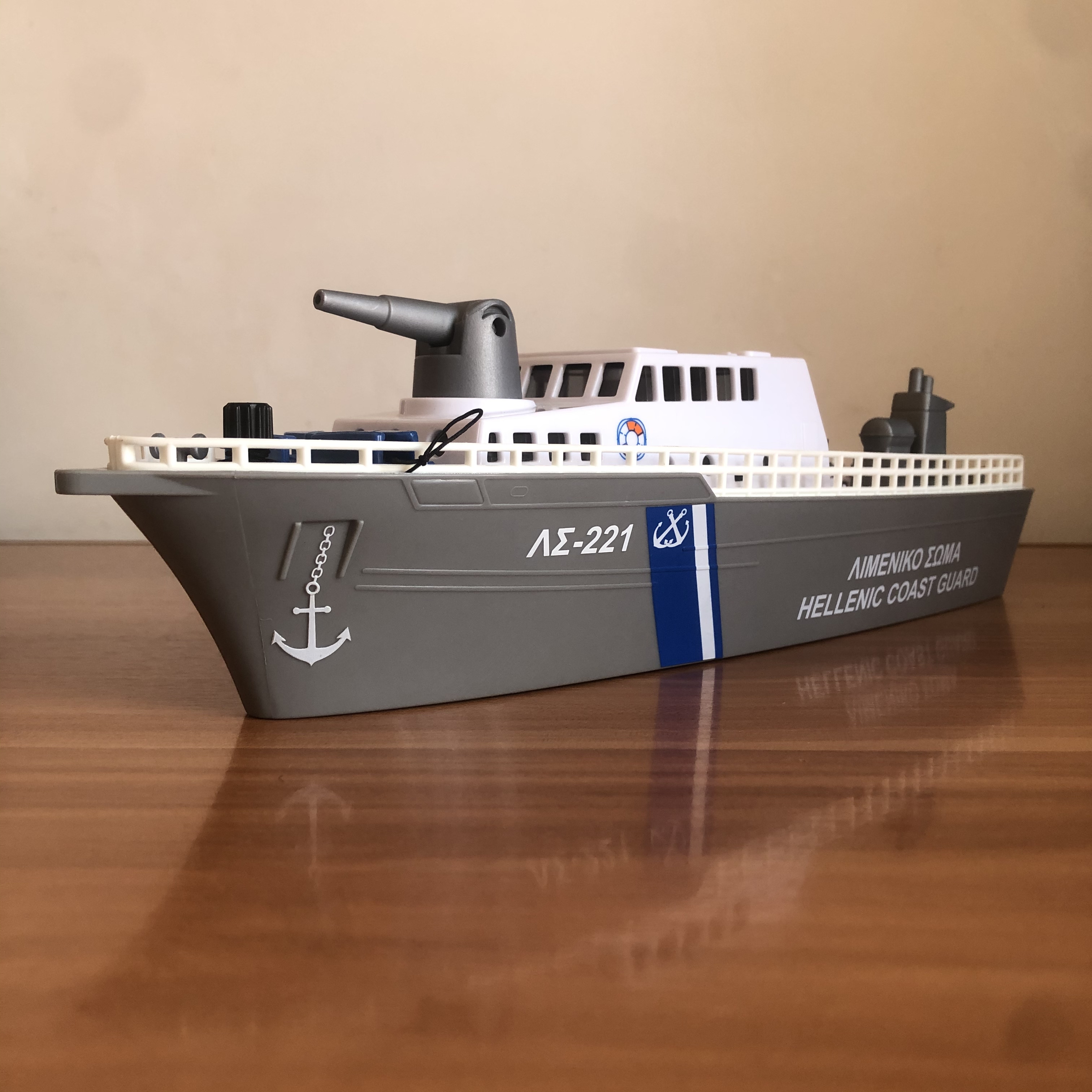 正版德国SIKU仕高希腊海岸警卫队巡逻艇合金船模型玩具工程车耐摔